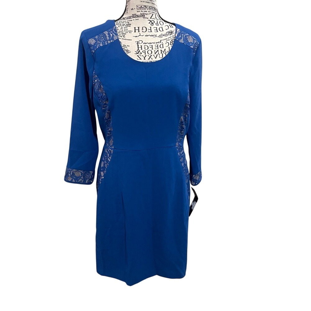 Marc‎ New York Royal Blue Lace Accent Dress